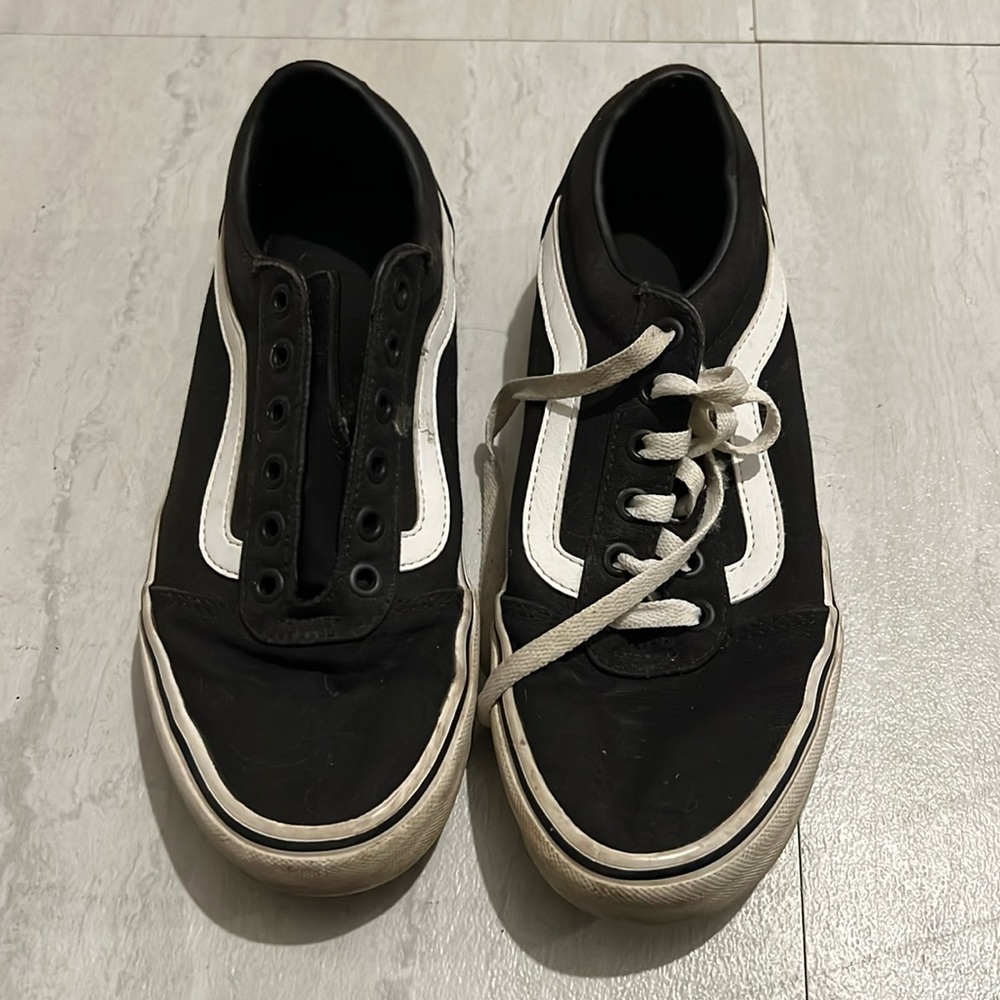 These are black and white vans